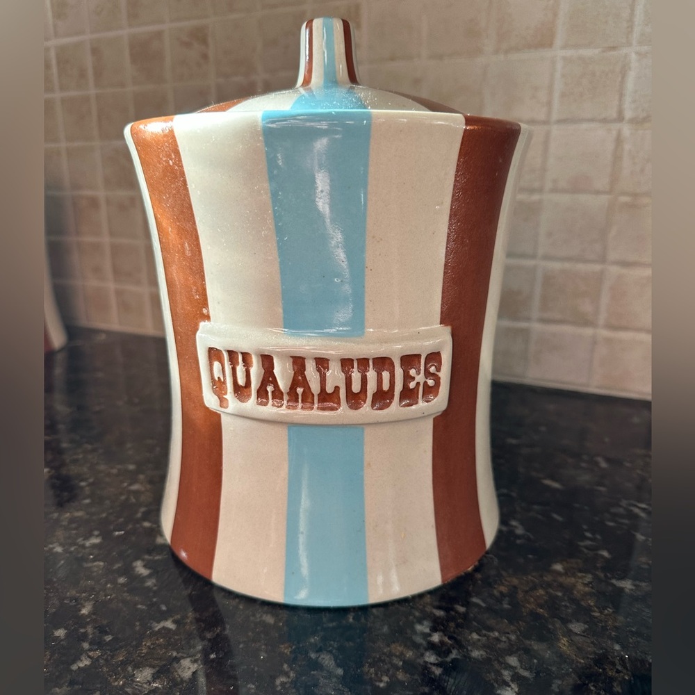 Vintage Jonathan Adler Quaaludes Canister